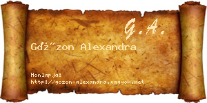 Gózon Alexandra névjegykártya