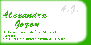 alexandra gozon business card